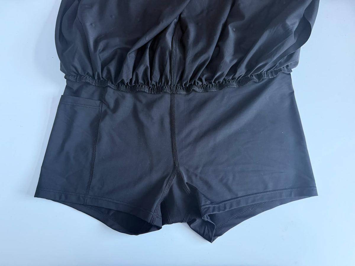 Black rhinestone butterfly shorts