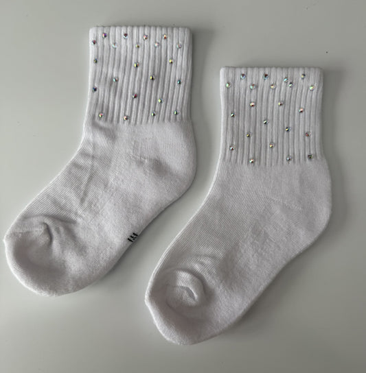 Rhinestone Crew socks - Youth and Adult