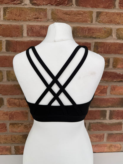 Rhinestone sports bra with crossover straps - Adult and Child