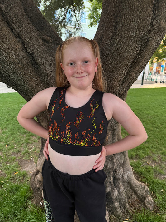 Flame sports bra - Youth and Adult
