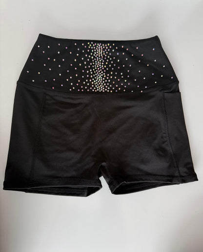 Rhinestone shorts with pocket detail